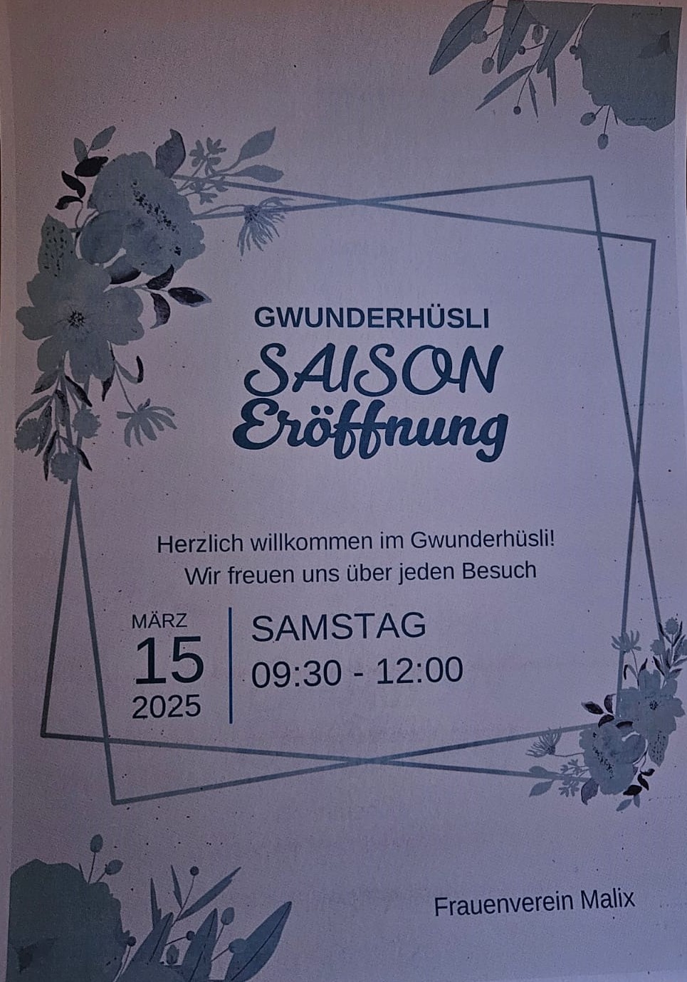 Start Gwunderhüsli 2025